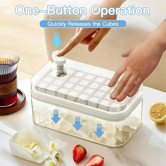 One Button Ice Cube Tray