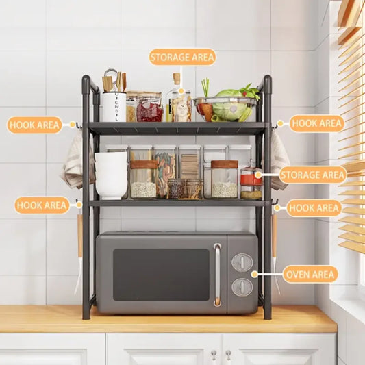 Kitchen Multifunctional 2 Tier Storage Rack
