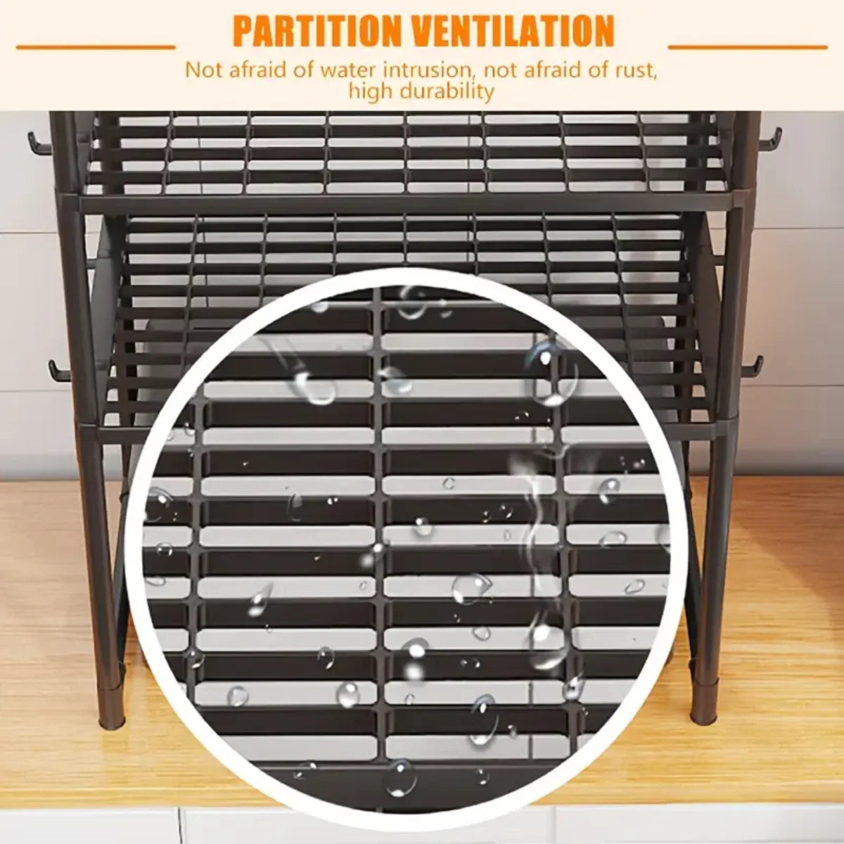Kitchen Multifunctional 2 Tier Storage Rack