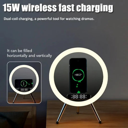 Magic Mirror Q6 With Light Wireless Charging 15w Bluetooth clock