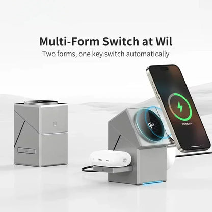 New Generation 3-in-1 Magnetic Pop-up Design Wireless Charger