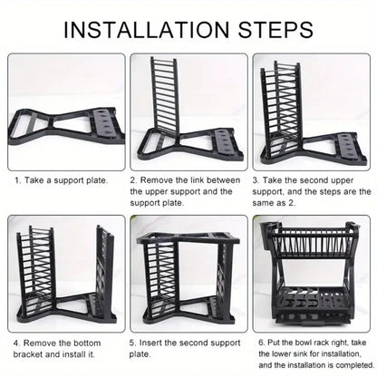 Kitchen Dish Rack With Drainage System