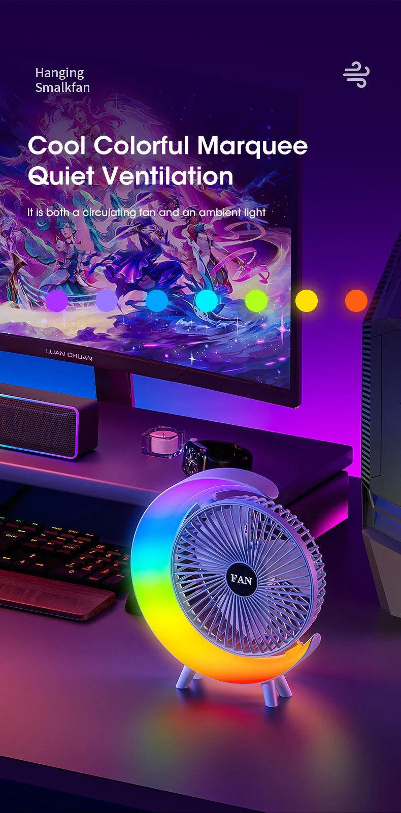 Colorful Table Fan