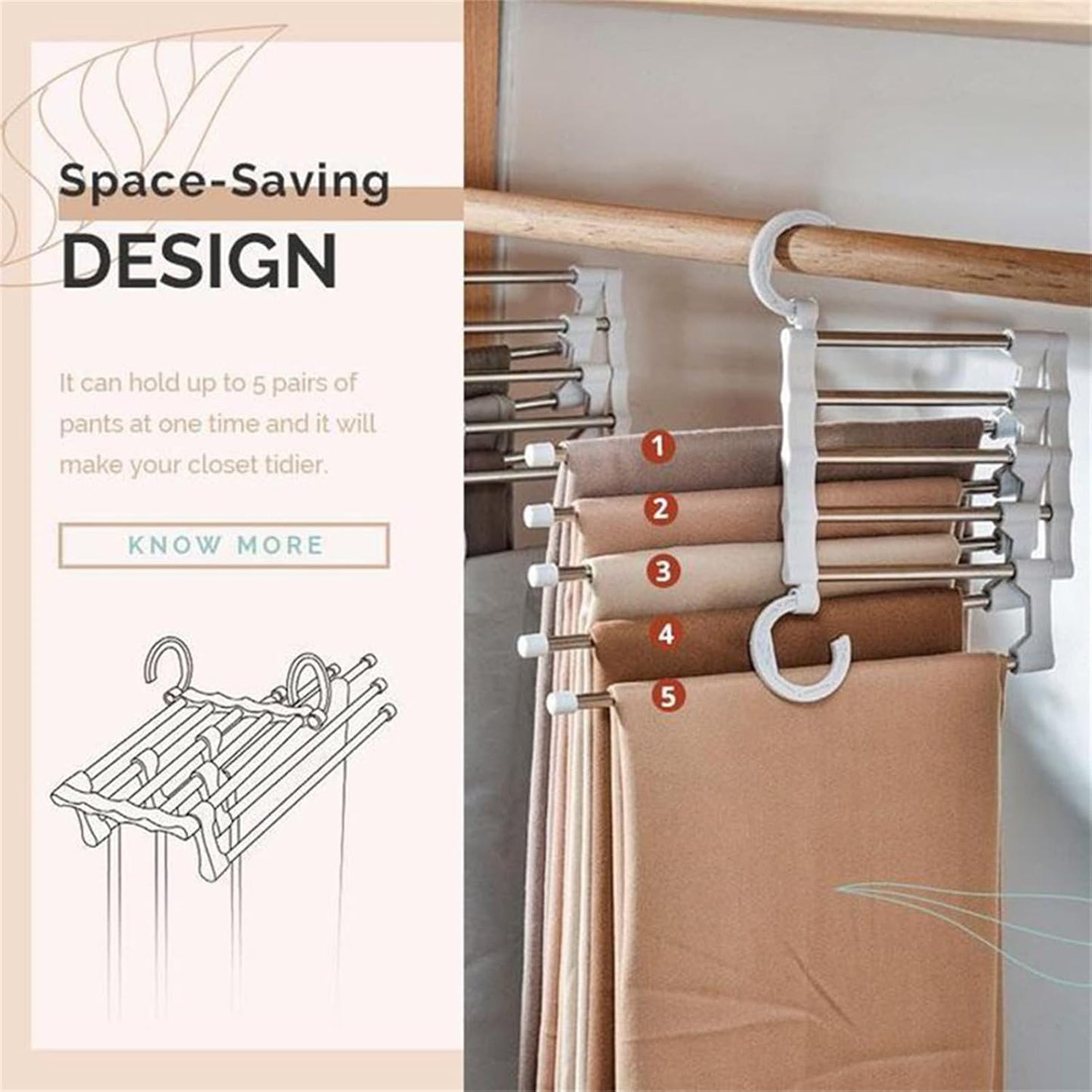 5 In 1 Multifunctional Cloth Hanger