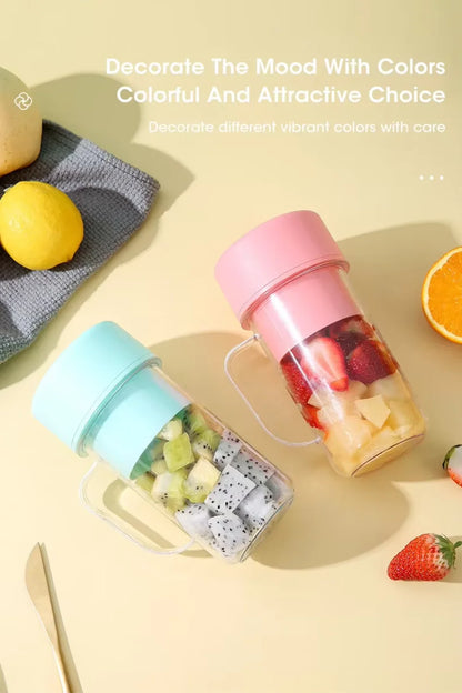 Electric Juicer Bottle with Straw