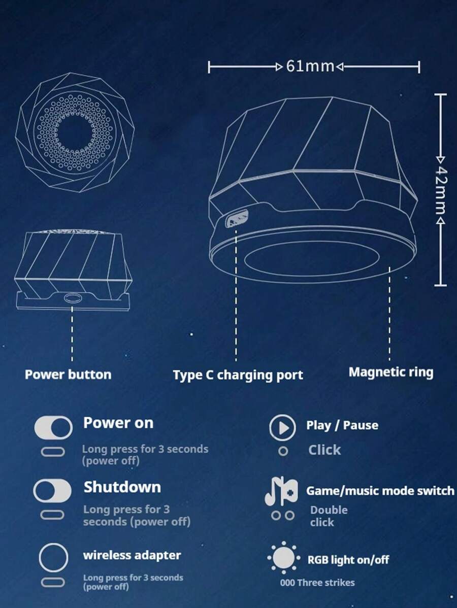 Mini Magnetic Bluetooth Speaker