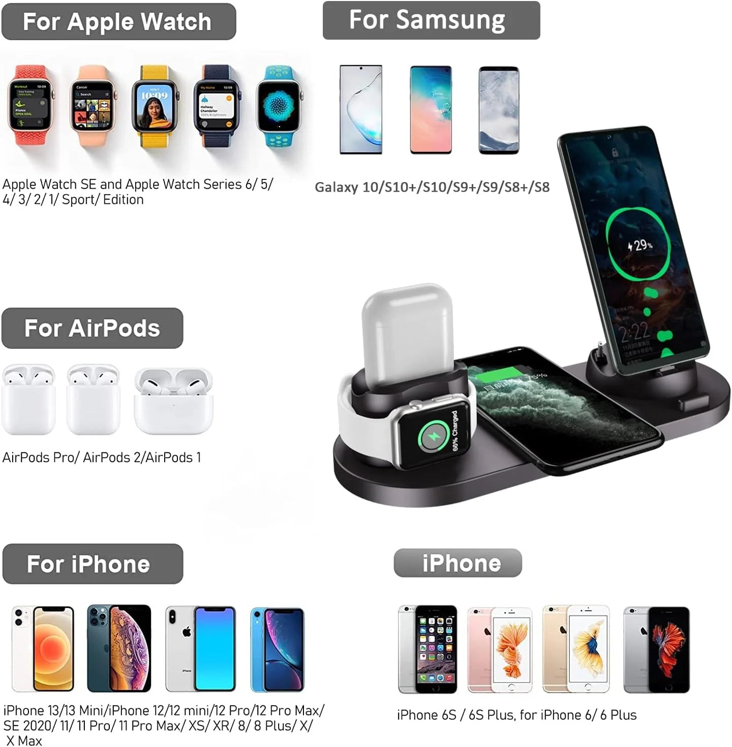 6 In 1 Wireless Charger